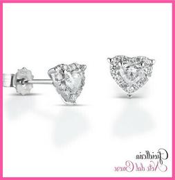 Cuore In Oro Bianco 18k Con Diamanti Naturali 0.58 Carati Ce