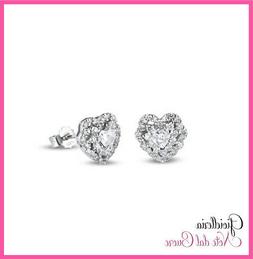 Cuore In Oro Bianco 18k Con Diamanti Naturali 0.76 Carati Ce