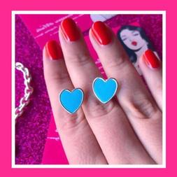 Cuore Moda Azzurri Rifiniture In Color Argento