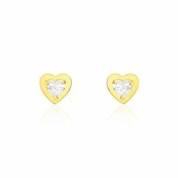 Stroili Cuore Zircone Oro Bianco,e Giallo  Donna Bambina
