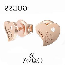 Cuori Impreziositi Da Incisione Guess E Punto Luce Pvd Rose'