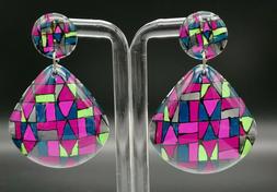 Da Donna A Goccia Vintage Pop Art Multicolore Fatti In Itali