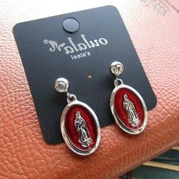 Da Donna A Lobo Con Ciondolo Madonnina Argento Rosso In Acci