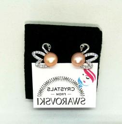 Da Donna Argento Marcato Con Cristalli E Perle Swarovski Ori