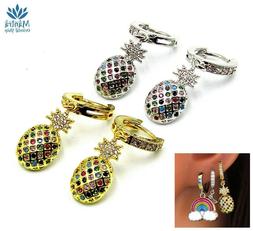 Da Donna Cerchio Piccoli Con Ananas Zirconi Cerchietti Mini 