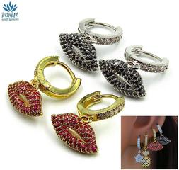 Da Donna Cerchio Piccoli Con Bocca Labbra Zirconi Cerchietti