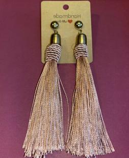 Da Donna Con Pendente Rosa Antico Nappine Bohemian Lunghe