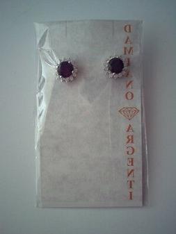 orecchini da donna con pietre rosso scuro