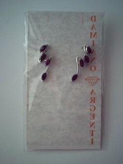 Da Donna Con Pietre Rosso Scuro, Strass, Granaio Kt. 2,50 Se