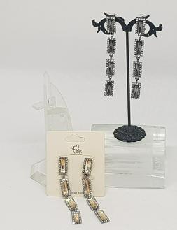 Da Donna Con Pietre Vetro E Strass Brillanti Pendenti Lunghi