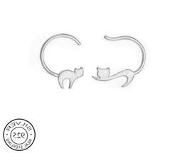 Da Donna Gatto Argento 925 / Women's Earrings 925 Silver Cat