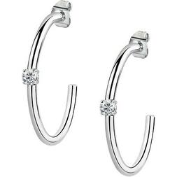 orecchini da donna in acciaio con cristallo