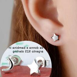Da Donna In Argento 925 A Luna Stelle Piccoli Per Bimba Bamb