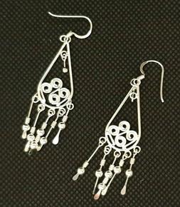 Da Donna In Argento 925 Pendenti A Goccia Lunghi Gioielli Vi