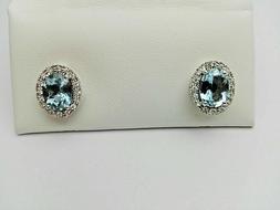 Da Donna In Oro Bianco 18 Ct/750 A Perno In Oro Bianco