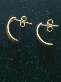 Da Donna In Oro Giallo 9kt 375 A Semicerchio Per Lobi Forati