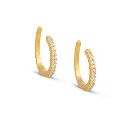 Da Donna Modello Ear Cuff  In Argento 925 Dorato E Zirconi B