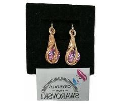 Da Donna O Ragazza Oro Giallo E Cristallo Swarovski Original