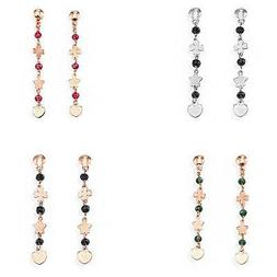 Da Donna Pendenti Amen Elegance Argento 925 Stella Cuore Qua