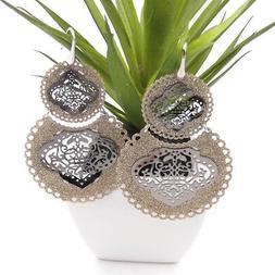 Da Donna Pendenti In Argento 925 Con Glitter Boho Chic Vinta