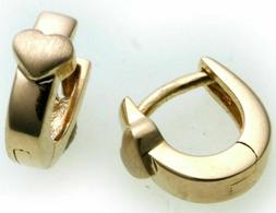 Da Donna Pieghevole Cerchio Cuore Vero Oro 375 9kt Ad Anello