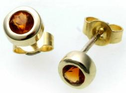 Da Donna Quarzo Citrino Vero Oro 333 A Spina 8kt Giallo Nuov