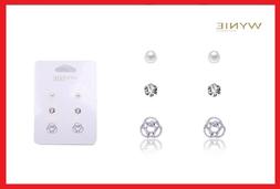 Da Donna Ragazza Piccoli Punto Luce Perla Bianca Fantasia In