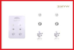 Da Donna Ragazza Piccoli Punto Luce Perla Bianca Albero Arge