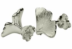Da Donna Spina Ginkgo Foglia Gioiello Argento Sterling 925