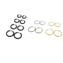 Da Uomo Donna In Acciaio A Cerchio Con Orecchino Cerchietto 