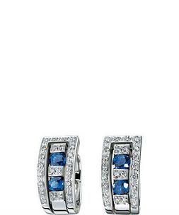 Damiani Belle Epoque 20000853 Diamanti Zaffiri Oro Earrings 
