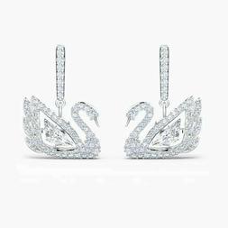 SWAROVSKI "ORECCHINI DANCING SWAN" -5514420-NUOVO E ORIGINAL