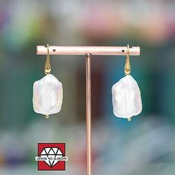 Di Argento 925 A Monachella Goccia Con Perle Di Fiume Barocc