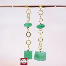 Di Argento 925 A Perno Placcato Oro Con Catena A Cerchio E A