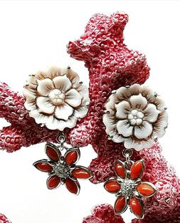 Di Corallo Rosso Naturale Cammeo Sardonico Fatti A Mano In A