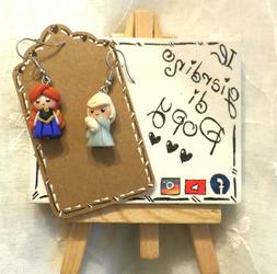 Disney Frozen - Anna Ed Elsa In Fimo - Prodotto Artigianale 
