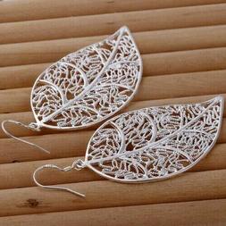 Donna A Forma Di Foglia Chiusura A Gancetto Colore Argento S