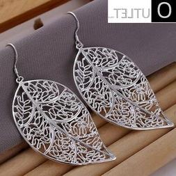 Donna A Forma Di Foglia Chiusura A Gancetto Colore Argento S