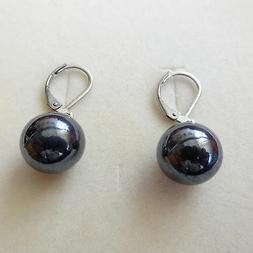 Donna A Monachella Colore Argento Con Perla Nera 1,2 Cm  - 1