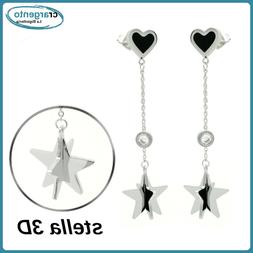 Donna Acciaio Inox Pendenti Lunghi Bigiotteria A Stella Con 