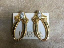 Donna Airoldi Bigiotteria Vintage Pietrine Bianca Earrings G
