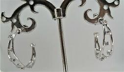 Donna Argento 925 Cerchio Zirconi T Diamante Vintage Silver 