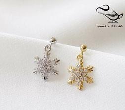 Donna Argento 925-fiocco Di Neve-strass Zirconi-perfetto Reg