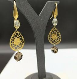 Donna Argento Quarzo Citrino Fume' Gioiello