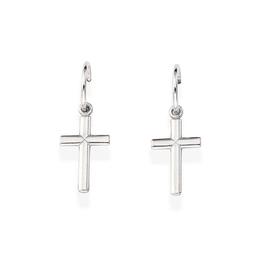 Donna Amen Argento Rodiato A Campanella Croce Grande Orcrb1