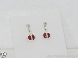 Donna Bambina Bimba In Argento 925  Con Coccinelle Smaltare 
