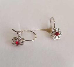 Donna / Bambina Monachella Argento 925, Zirconi Rossi Earrin