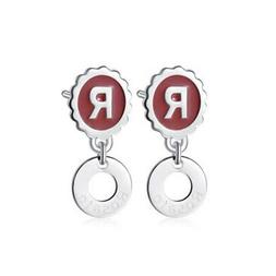 Donna Base Per Charm In Argento 925 Smalto Rosso