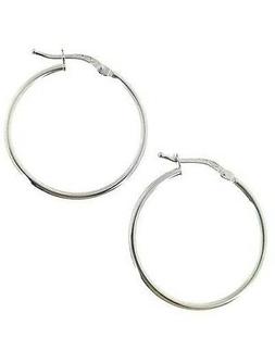 Donna Bimba Cerchio Cerchi Oro Bianco 18 Kt Carati Ct 750 0,