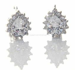 Donna Boccole Anelle Cerchi Zircone A Goccia Brillantini Lam